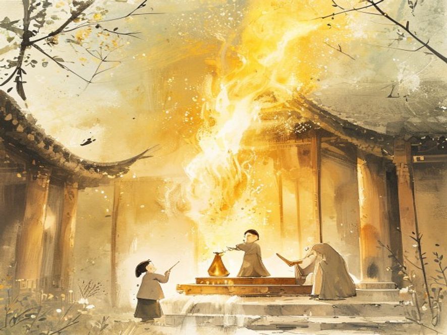 火从父面前出来烧灭拿答和亚比户